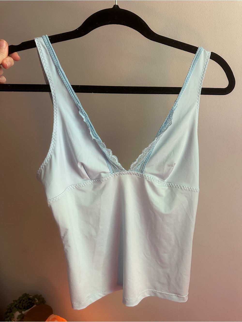 Urban Outfitters Pale Blue Lace-Trim Cami